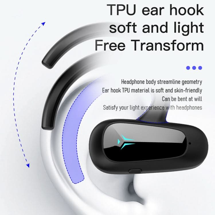 Bone Conduction Concepts Digital Display Stereo Bluetooth Earphones, Style: