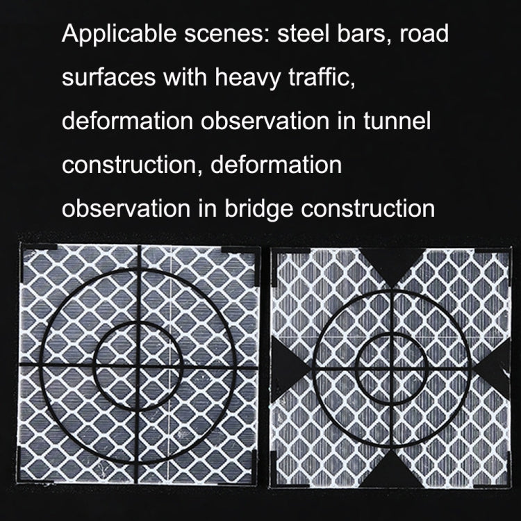 FP001 Diamond Tunnel Mapping Reflective Sticker Monitoring Measurement Point Sticker, Size: 60x60mm Reluova