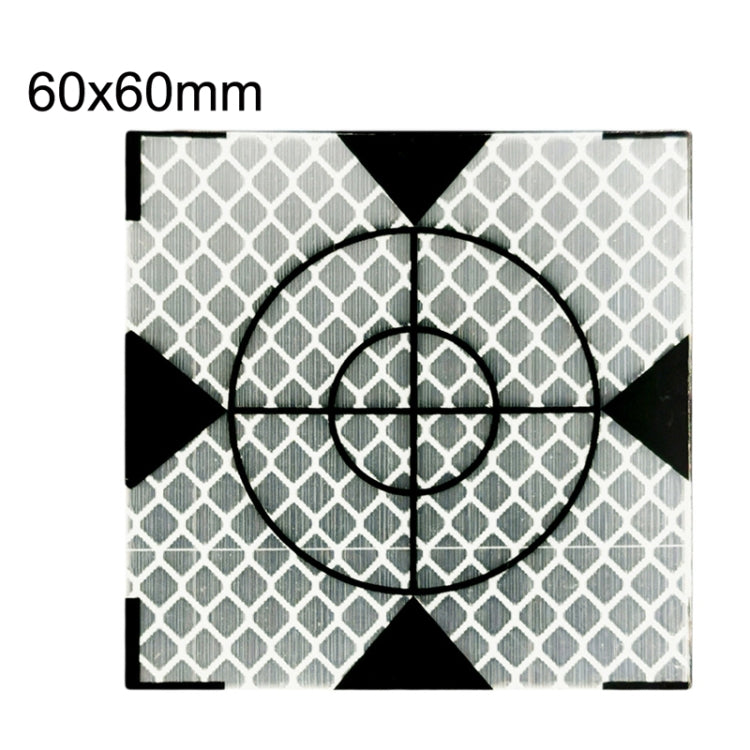 FP001 Diamond Tunnel Mapping Reflective Sticker Monitoring Measurement Point Sticker, Size: 60x60mm Reluova