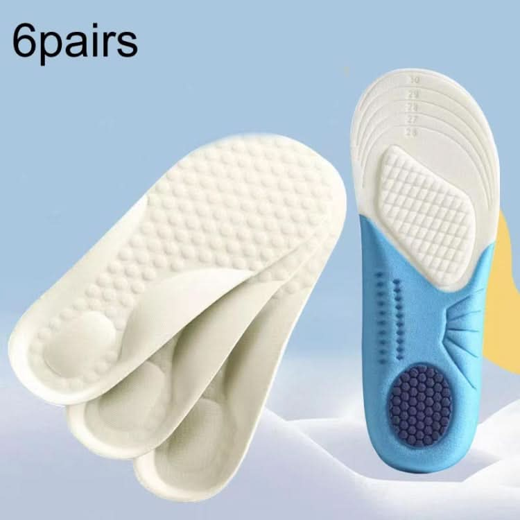 6pairs Children Foam Insoles Soft Breathable Cuttable Sports Insoles-Reluova