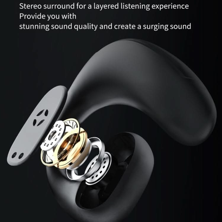 With Charging Warehouse Bone Conduction Business Stereo Bluetooth Headset, Style: