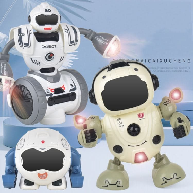 Intelligent Early Education Sound and Light Mechanical Robot Toys Reluova