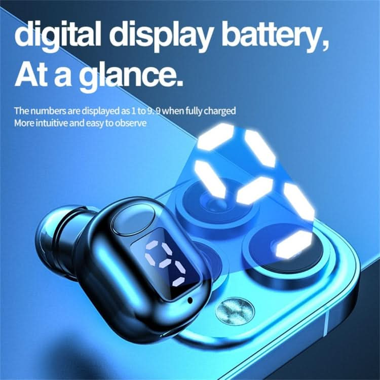 M5 Digital Display Bluetooth Headset Mini In-ear Invisible Headphones