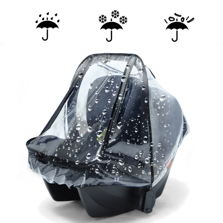 Baby Safety Seat Rain Cover Transparent EVA Stroller Baby Carriage Rain Cover