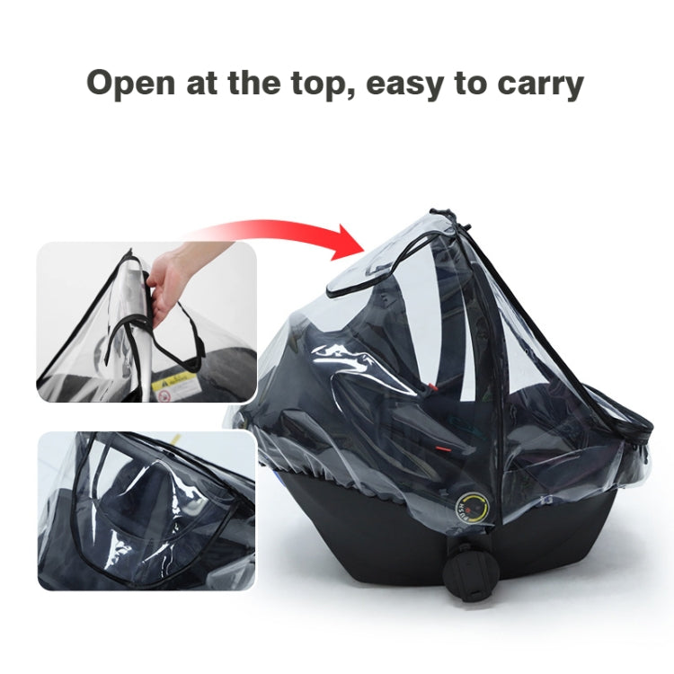 Baby Safety Seat Rain Cover Transparent EVA Stroller Baby Carriage Rain Cover