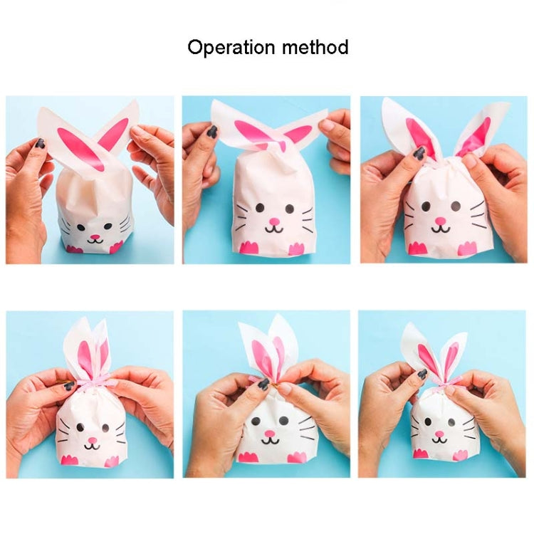 1bag Cartoon Rabbit Ears Gift Packaging Bags Candy Baking Snowflake Cookies Bags