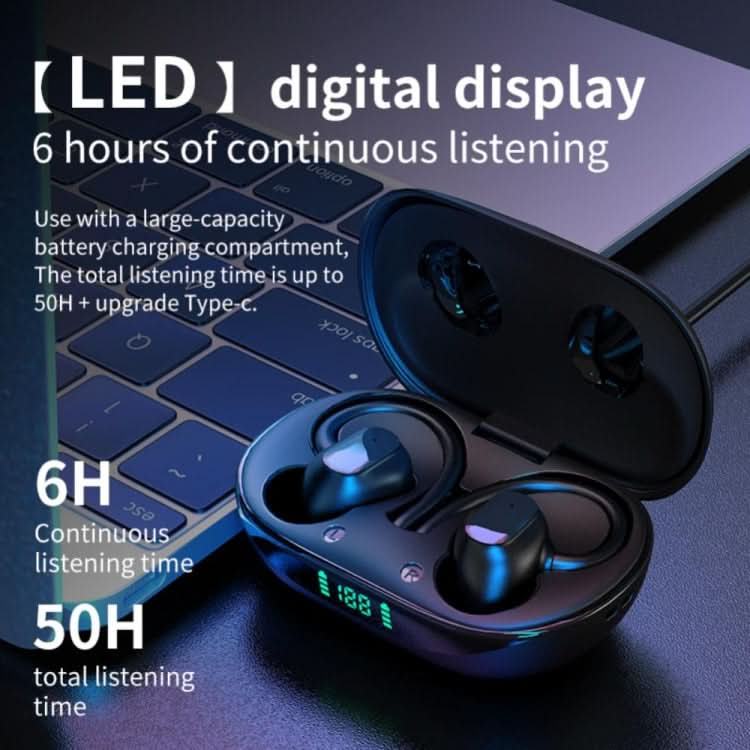 X10PRO Digital Display With Charging Bin Hanging Ear Stereo Business Sports Bluetooth Headset