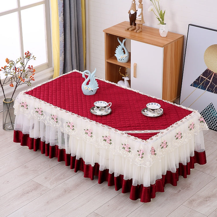 Simple Fabric Lace Rectangular Tablecloth, Series 1 My Store