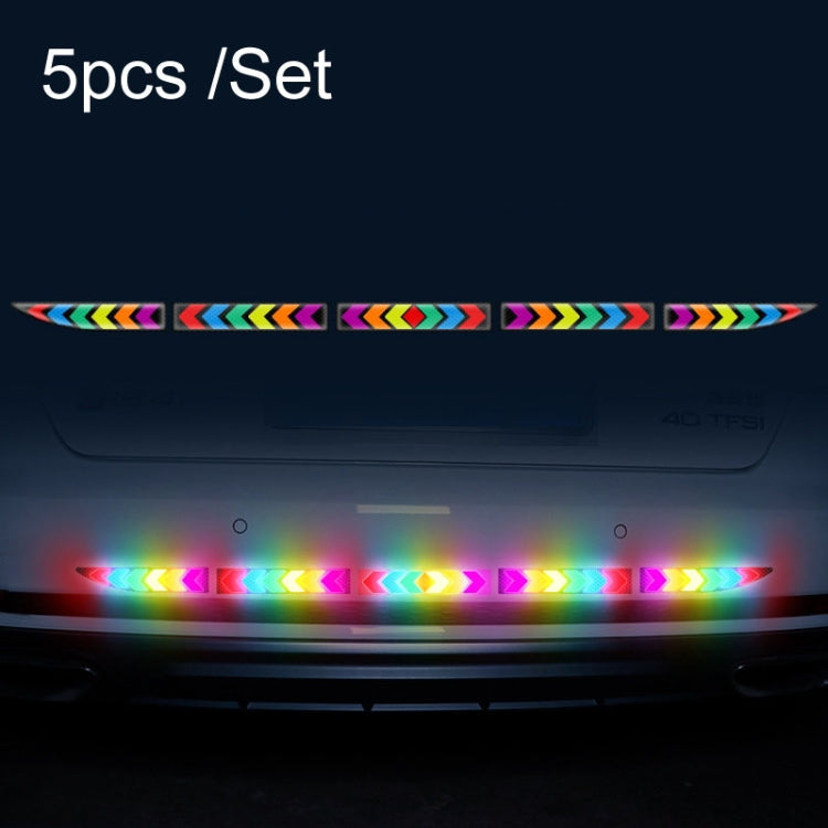 Car Door Anti-Collision Scrape And Rearview Mirror Colorful Safety Warning Reflective Sticker, Style: Glue Model Rear Bar Discs ÎҵÄÉ̵ê