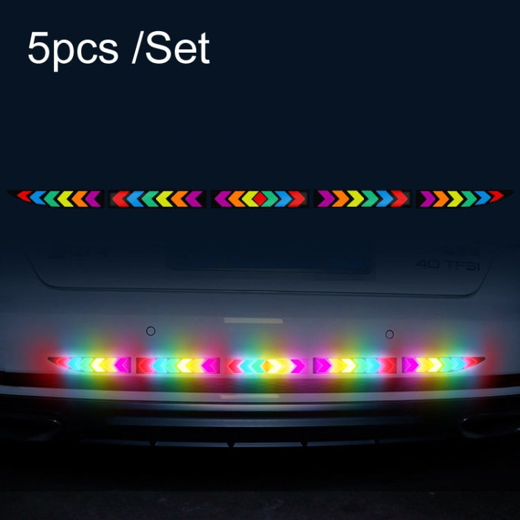 Car Door Anti-Collision Scrape And Rearview Mirror Colorful Safety Warning Reflective Sticker, Style: Glue Model Rear Bar Discs ÎҵÄÉ̵ê