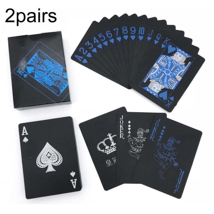 2pairs 54pcs Waterproof Plastic Poker Table Games Cards PVC Magic Playing Cards Reluova