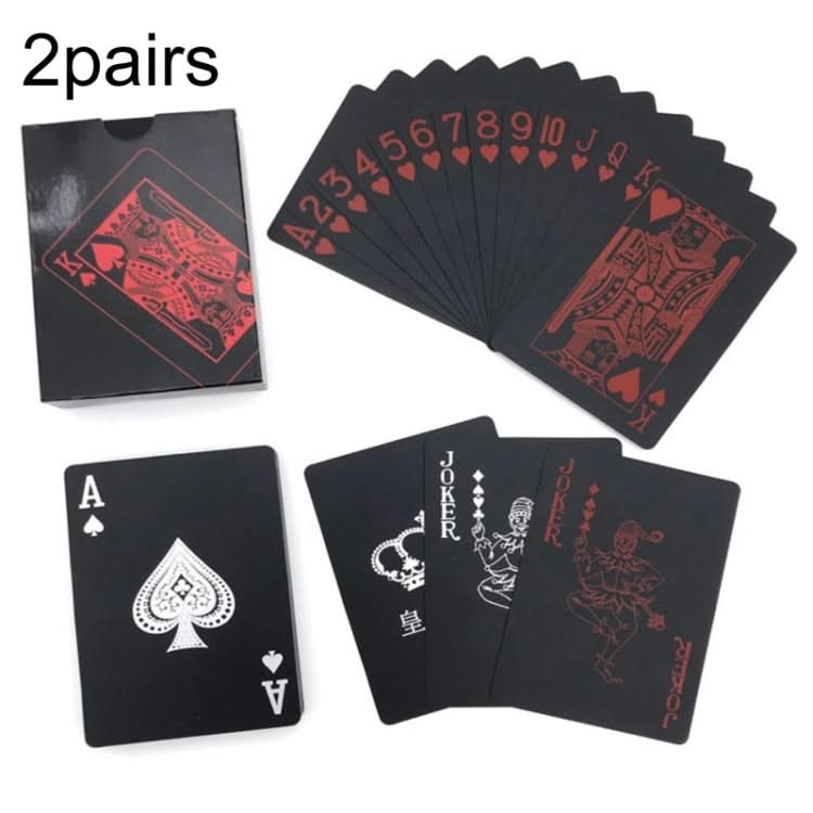 2pairs 54pcs Waterproof Plastic Poker Table Games Cards PVC Magic Playing Cards Reluova