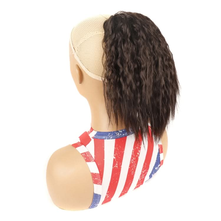 LS868 Drawstring Fixed Corn Perm Curly Wig Fluffy Short Ponytail Wigs Reluova