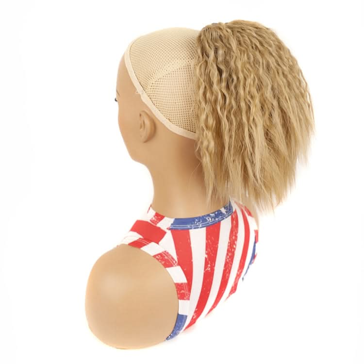 LS868 Drawstring Fixed Corn Perm Curly Wig Fluffy Short Ponytail Wigs Reluova