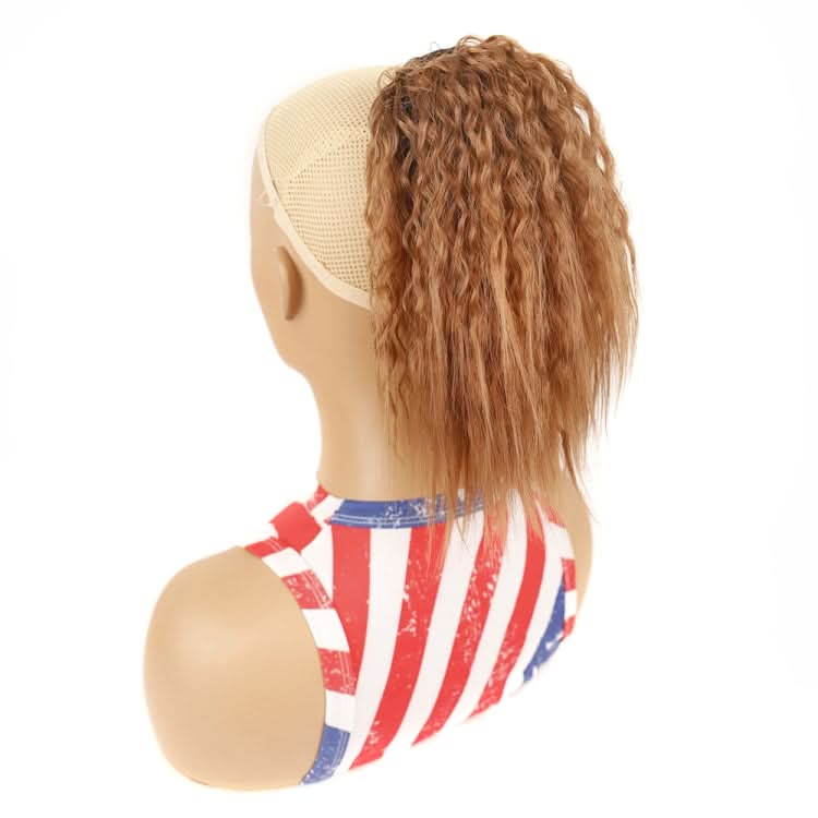 LS868 Drawstring Fixed Corn Perm Curly Wig Fluffy Short Ponytail Wigs Reluova