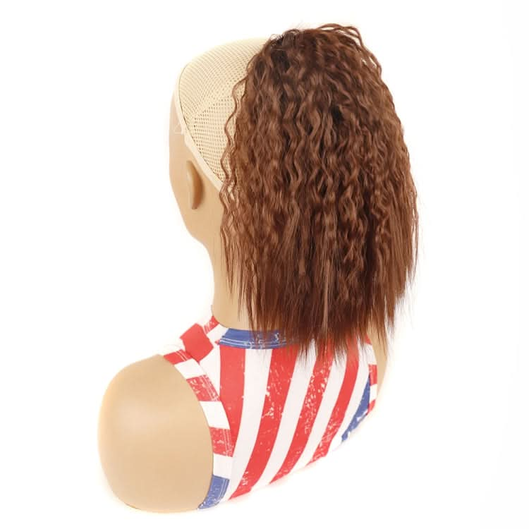 LS868 Drawstring Fixed Corn Perm Curly Wig Fluffy Short Ponytail Wigs Reluova