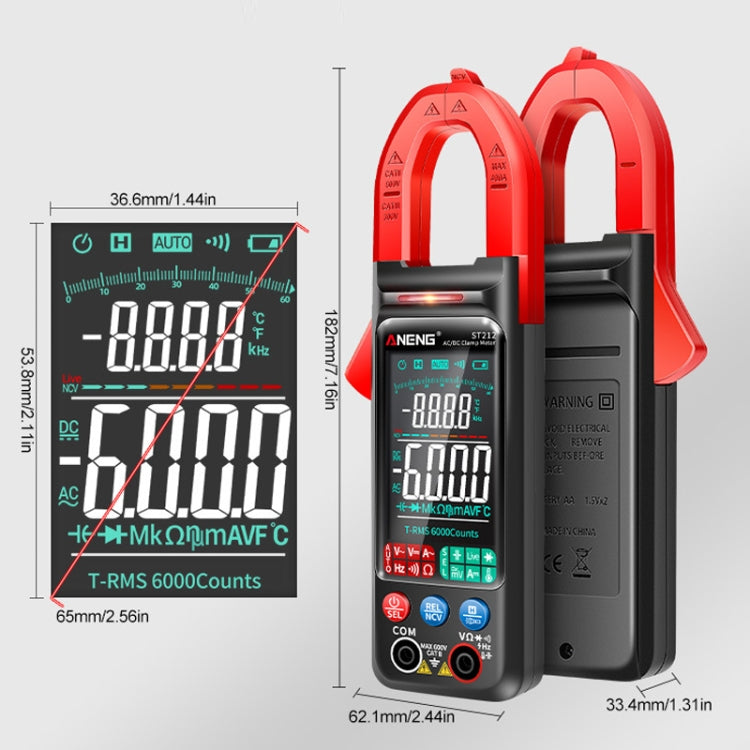 ANENG Large Screen Multi-Function Clamp Fully Automatic Smart Multimeter Reluova