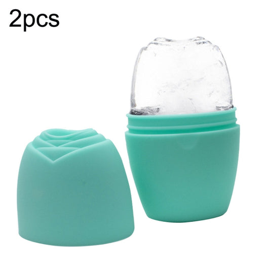 2pcs L-03-01 Face Ice Apparatus Massage Ice Roller Beauty Makeup Silicone Face Ice Tray