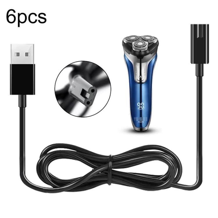 6pcs Electric Shaver USB Charging Cable for FLYCO Razor FS372 FS373 FS871 FS375 FS339 FS378 FS376 FS867-Reluova