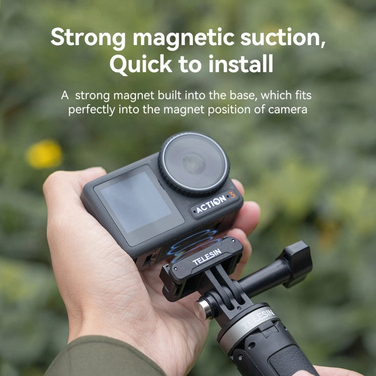 For DJI OSMO Action 3 TELESIN Magnetic Two Claw Adapter Action Camera Accessories My Store