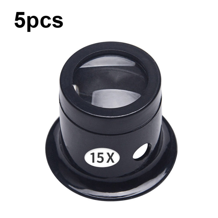 5pcs Eyepiece Magnifier Glass Lens Eyepiece Type Repair Magnifier, Times: