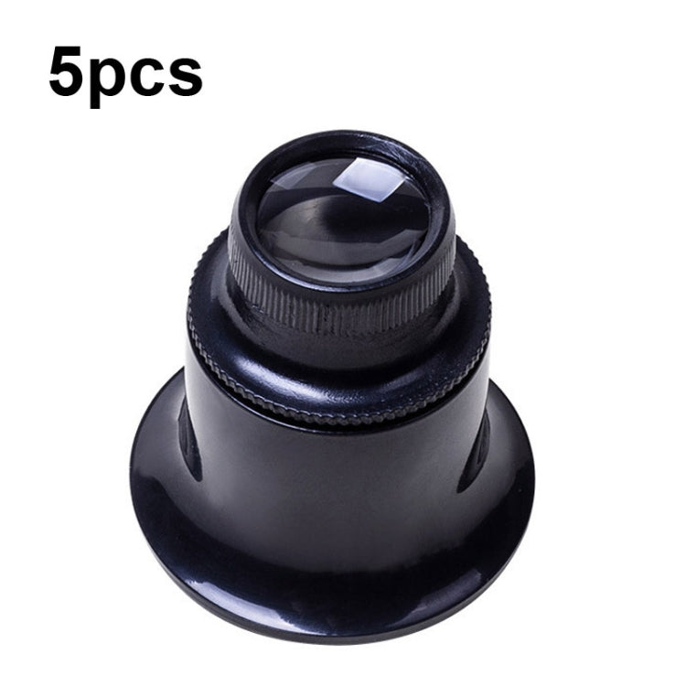 5pcs Eyepiece Magnifier Glass Lens Eyepiece Type Repair Magnifier, Times: