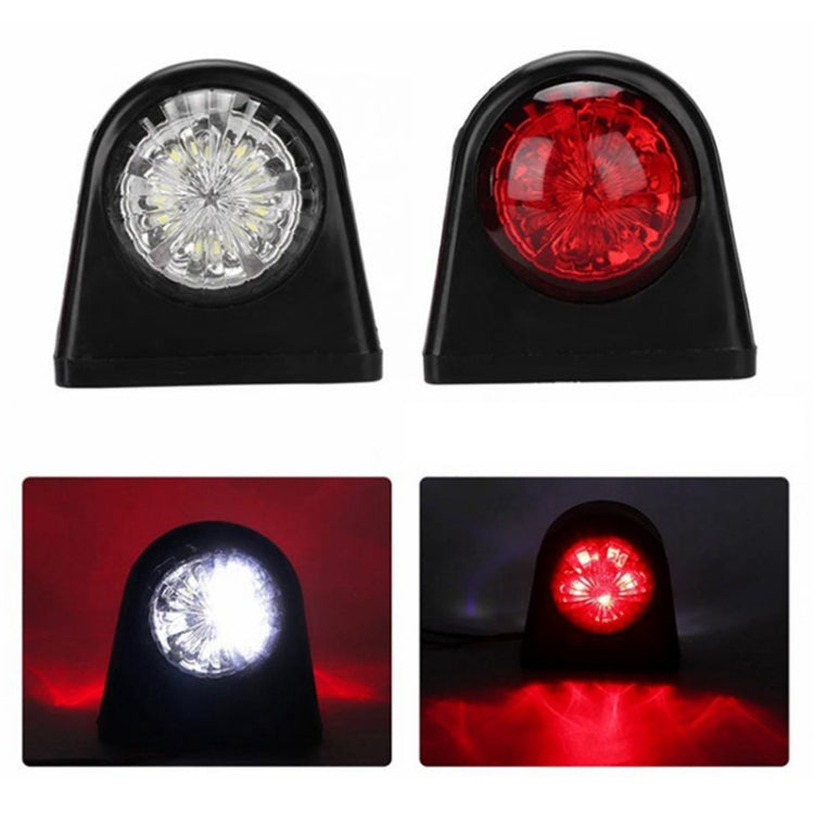 MK-249 10-30V 8LEDs Red And White Truck Round Side Light