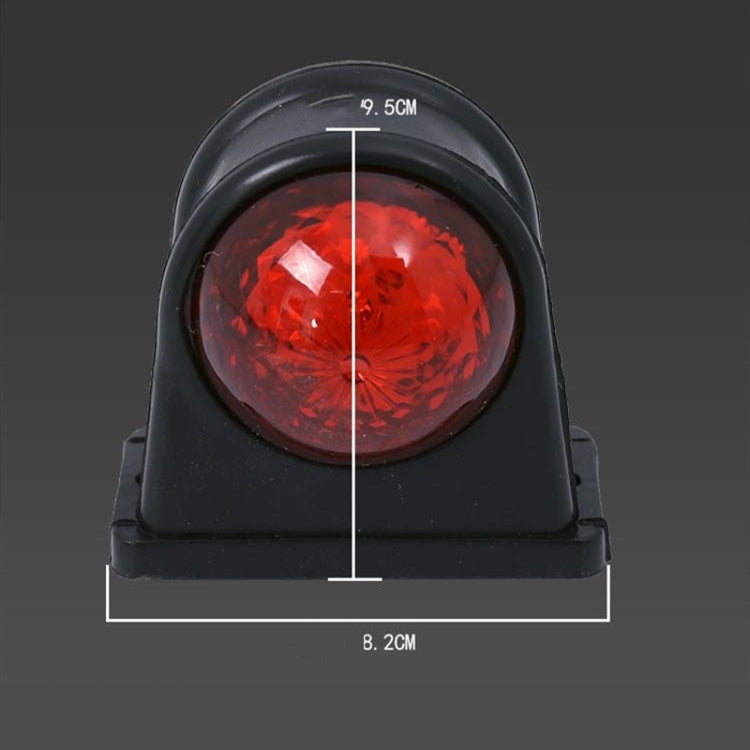 MK-249 10-30V 8LEDs Red And White Truck Round Side Light