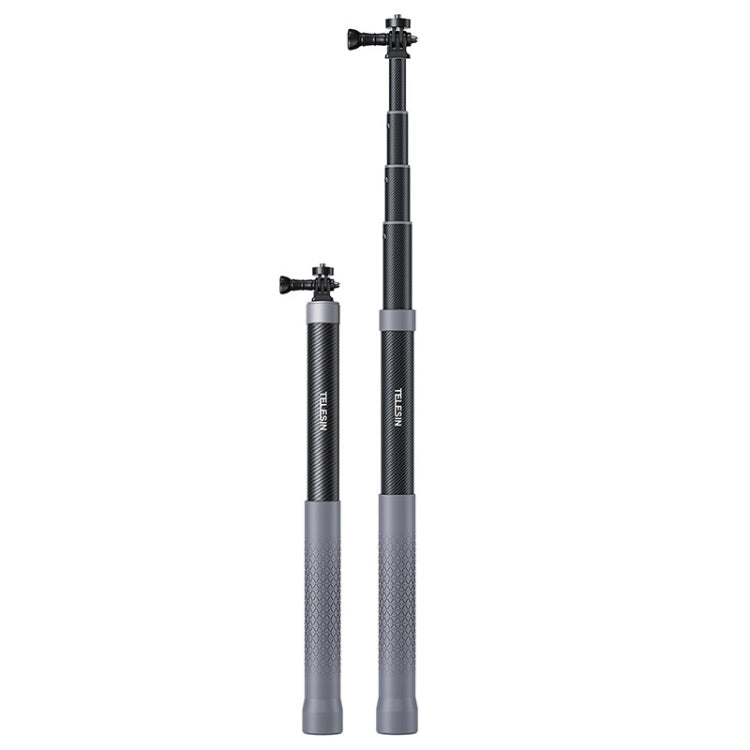 TELESIN 1.2m Carbon Fiber Monopod Selfie Stick With 1/4 Screw For Action Cameras