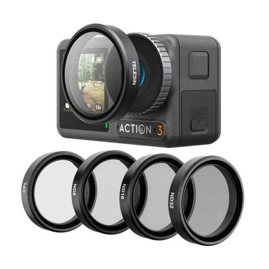 For DJI OSMO Action 3 / 4  TELESIN ND CPL Filter Set Aluminium Alloy Frame Lens My Store