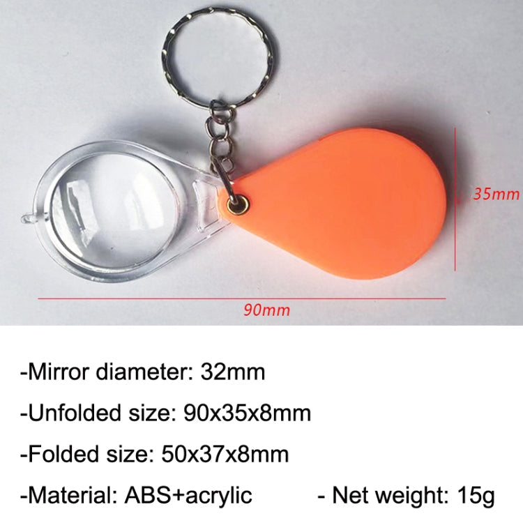 10pcs 10XFold Portable Home Students And Elderly People Hold HD Mini Magnifier Keychain