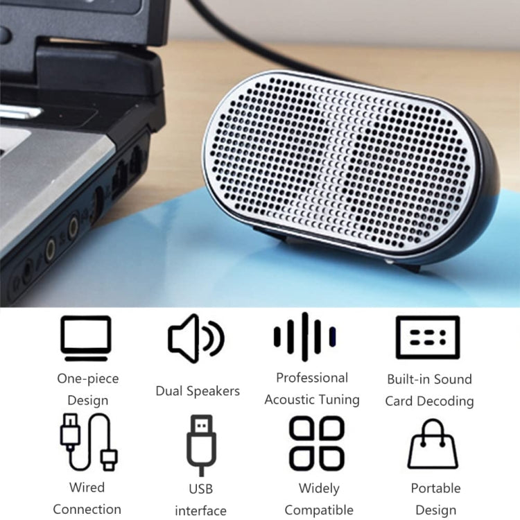 5002 USB Sound Card Computer Small Speakers Mini Desktop Audio My Store