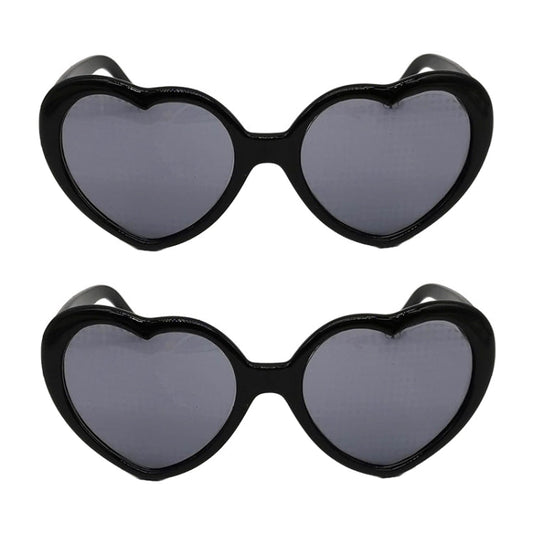 2pairs Love Glasses Light Change Love Sunglasses