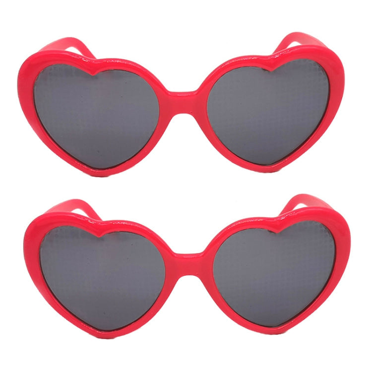 2pairs Love Glasses Light Change Love Sunglasses