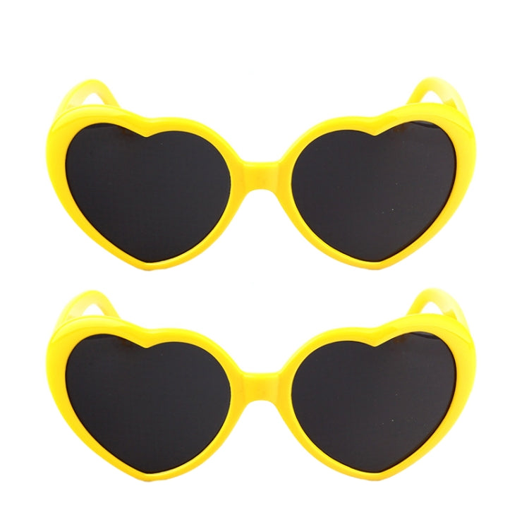 2pairs Love Glasses Light Change Love Sunglasses