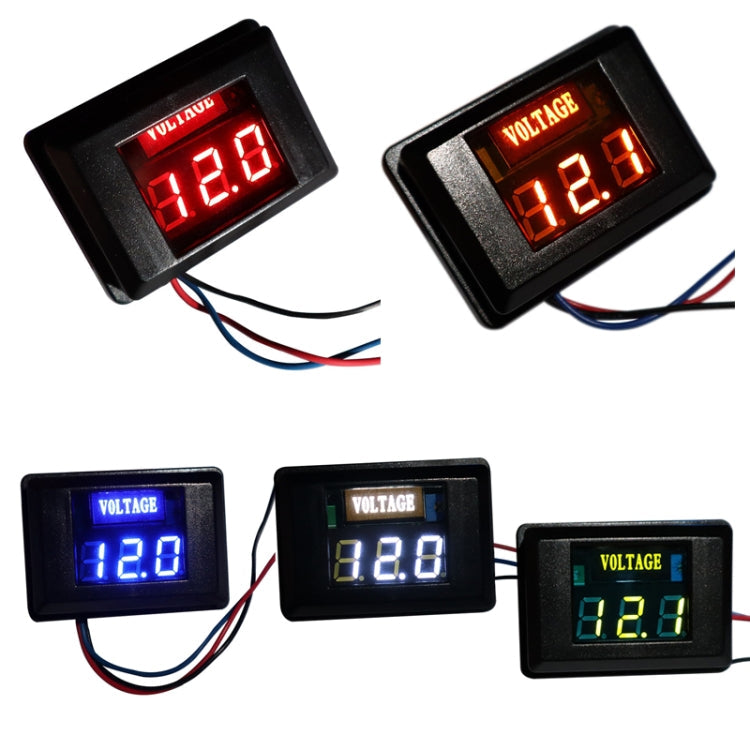 DES-2 Car Battery Voltage Meter DC LED Digital Display 12V Motorcycle RV Yacht Voltage Meter Detector Reluova