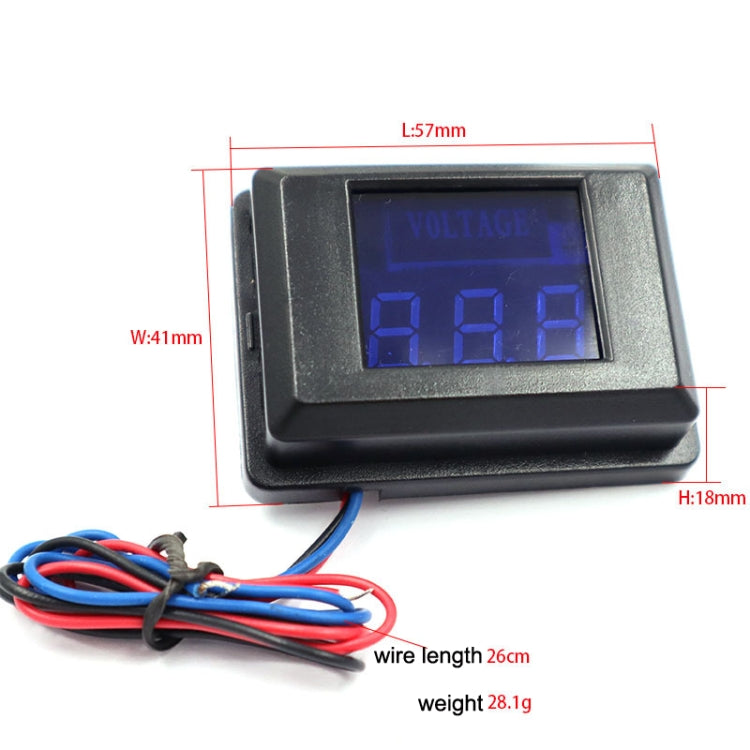 DES-2 Car Battery Voltage Meter DC LED Digital Display 12V Motorcycle RV Yacht Voltage Meter Detector Reluova