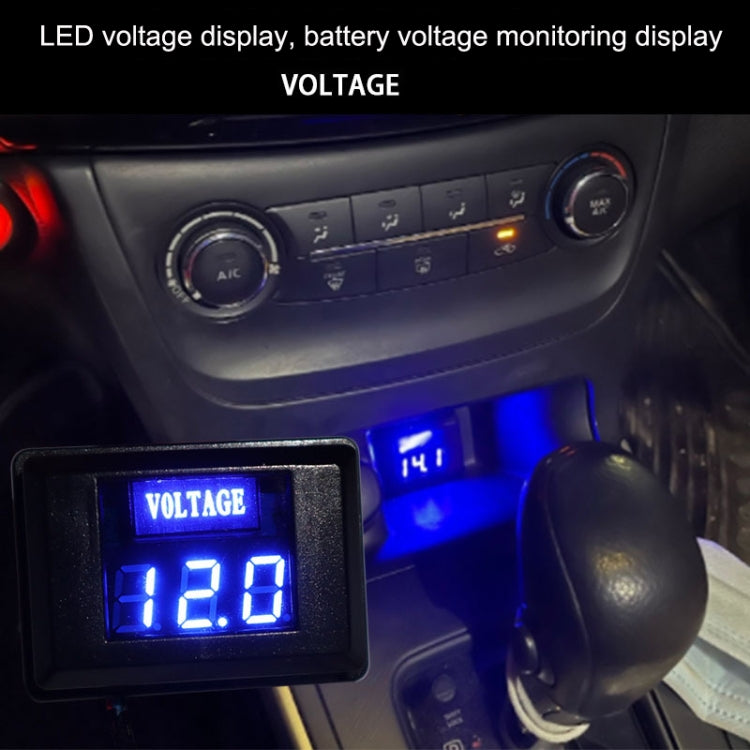 DES-2 Car Battery Voltage Meter DC LED Digital Display 12V Motorcycle RV Yacht Voltage Meter Detector