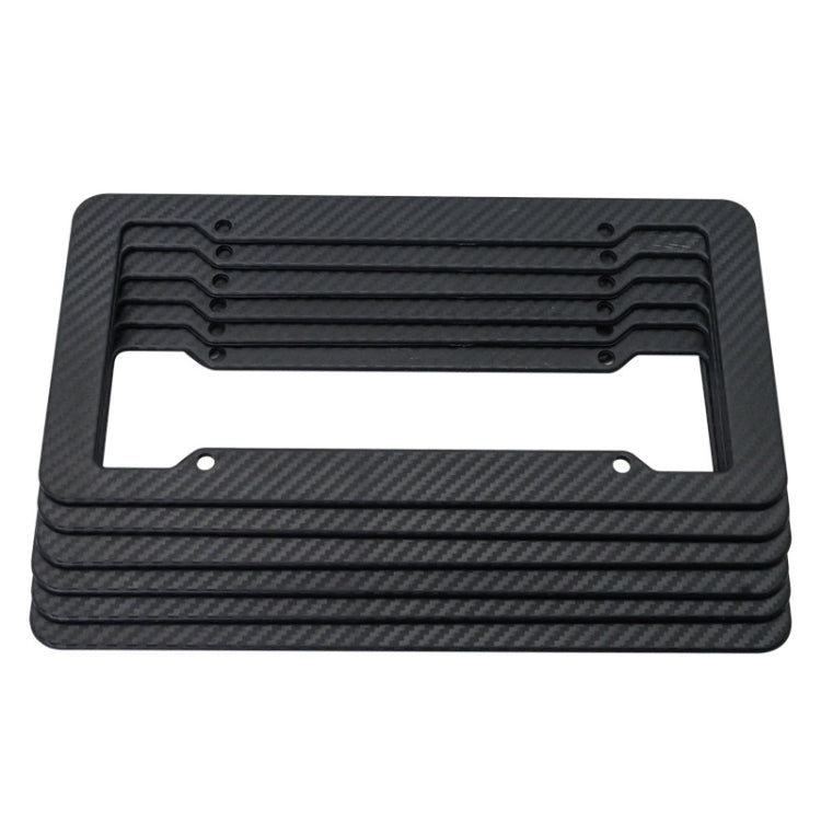 2pcs Carbon Fiber License Plate Frame Car Modification Supplies