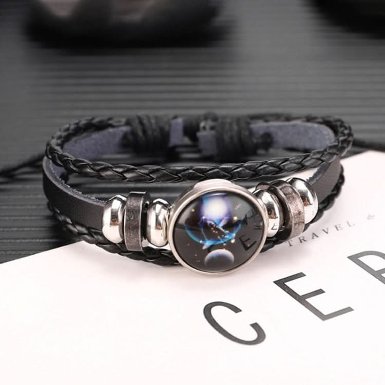 Twelve Constellations Multilayer Beaded Cowhide Bracelet, Style: Virgo Ordinary Reluova