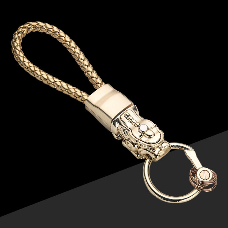 Braided Leather Rope Brave Troops Keychain With LED Light Metal Pendant ÎҵÄÉ̵ê