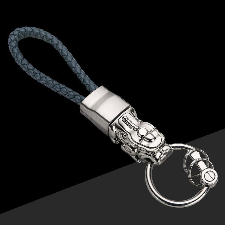 Braided Leather Rope Brave Troops Keychain With LED Light Metal Pendant ÎҵÄÉ̵ê