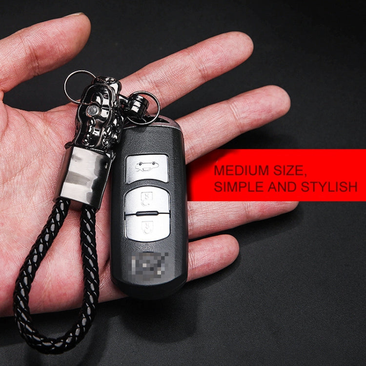 Braided Leather Rope Brave Troops Keychain With LED Light Metal Pendant ÎҵÄÉ̵ê