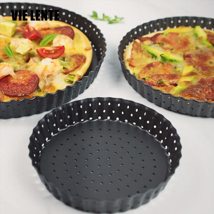 BM1075 Perforated Pizza Pan Kitchen Carbon Steel Non-stick Fruit Pie Mould Bakeware Reluova