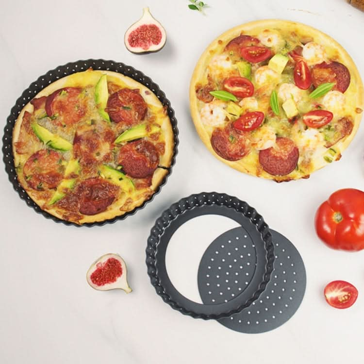 BM1075 Perforated Pizza Pan Kitchen Carbon Steel Non-stick Fruit Pie Mould Bakeware Reluova