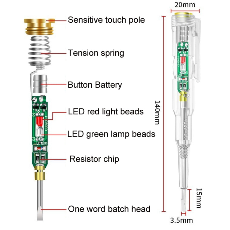 Multi-Functional High-Brightness Color Light Intelligent Sensor On-Off Electroscope Pen