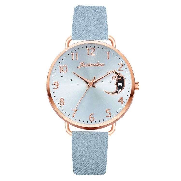 Ladies Moon Pattern Dial PU Strap Quartz Watch Reluova