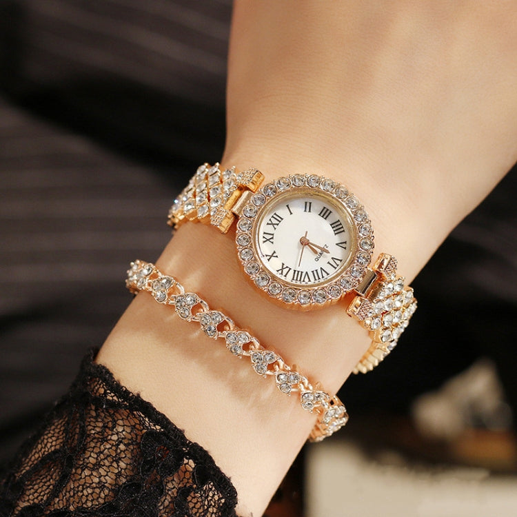 Fashion Roman Pattern Diamond Ladies Quartz Watch Reluova