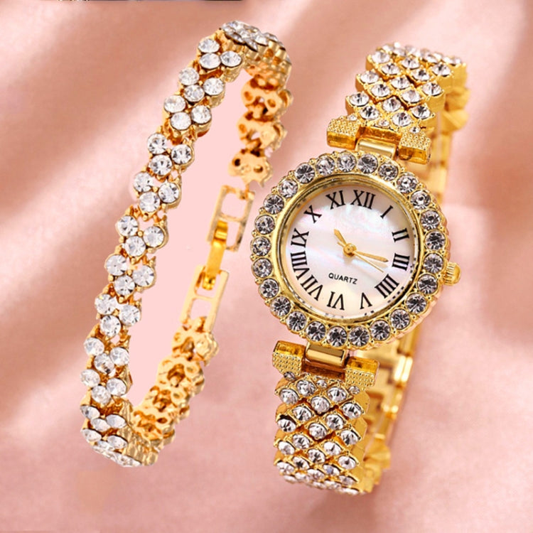 Fashion Roman Pattern Diamond Ladies Quartz Watch Reluova