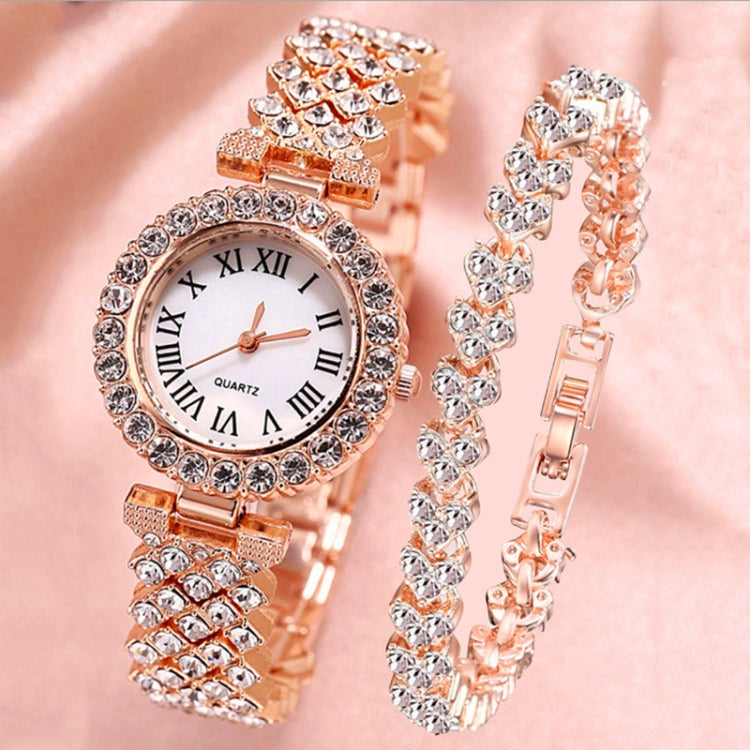 Fashion Roman Pattern Diamond Ladies Quartz Watch Reluova